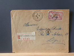 93/833A  LETTRE RECOMM. CONSTANTINOPLE-GALATA 1922 POUR LA BELG. - Lettres & Documents