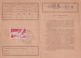 France Poste Aérienne N°19 Sur Carte D'abonnement - 1947 - 1927-1959 Briefe & Dokumente