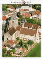 SAINT BENOIT VUE AERIENNE DE LA BASILIQUE CPSM GM TBE - Saint Benoit