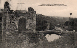 LUSSAC LES CHATEAUX ENTREE PRINCIPALE DE L'ANCIEN CHATEAU FEODAL TBE - Lussac Les Chateaux