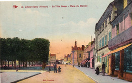Delcampe - CHAUVIGNY LA VILLE BASSE PLACE DU MARCHE 1928 TBE - Chauvigny