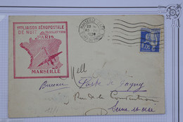 BD9 FRANCE BELLE LETTRE  RR 1939 1ERE LIAISON PARIS  MARSEILLE +AEROPHILATELE+++AFFRANCH. PLAISANT - 1927-1959 Brieven & Documenten