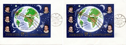 Jordanien, Jordan 1964 1x FDC MERCURY + 1x FDC MERCURY Overprint "Gordon - Cooper" - Asie