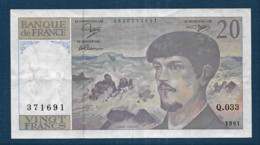 France - 20 Francs  DEBUSSY  1991 - 20 F 1980-1997 ''Debussy''