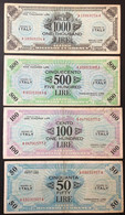 Am Lire 1943 2 Bep Italiano + 5+10+10+50+100 A....c + 500+1000 Lire A.....a Bilingue Buona Conservazione BB LOTTO 3993 - Ocupación Aliados Segunda Guerra Mundial