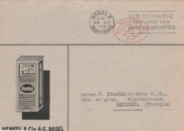 Schweiz-Basel-Briefteil Mit Werbung- Persil-Henkel -gelaufen 1938 - Frankiermaschinen (FraMA)