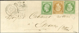 PC 2582 / N° 12 + N° 20 + N° 21 Càd T 15 VERVINS (2) Sur Lettre Territoriale Pour Etreux. 1864. Très Rare Affranchisseme - 1853-1860 Napoleon III