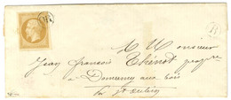 OR / N° 13 Type II Sur Lettre Sans Texte Adressée Dans La Tournée Du Facteur à Domrémy Aux Bois Par St Aubin. - SUP. - 1853-1860 Napoléon III