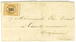 OR / N° 13 Type II Percé En Ligne Sur Lettre Avec Texte Daté Le Fleix Le 30 Mars 1861 Adressée Dans La Tournée Du Facteu - 1853-1860 Napoléon III