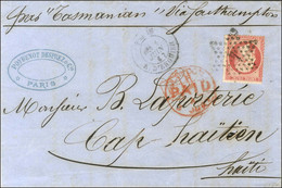 Etoile 4 / N° 24 Càd PARIS / R. D'ENGHIEN Sur Lettre Pour Le Cap Haïtien. 1867. - TB / SUP. - 1862 Napoleon III