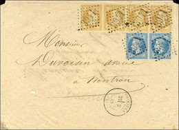 GC 3941 / N° 28 (4) + N° 29 (2) Càd T 17 THIVIERS (23) Sur Lettre 3 Ports Pour Nontron. 1869. - TB / SUP. - R. - 1863-1870 Napoleon III With Laurels