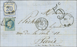 Càd ST AVOLD 21 12 71 / Alsace N° 6 + Losange AVP 2 / N° 29 Sur Devant De Lettre Insuffisamment Affranchie Pour Paris. A - 1863-1870 Napoleon III With Laurels