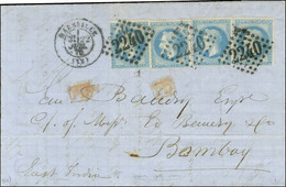 GC 2240 / N° 29 (4) Càd T 17 MARSEILLE (12) Sur Lettre Pour Bombay. 1870. - TB / SUP. - 1863-1870 Napoleon III With Laurels