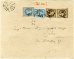 GC 2630 / N° 29 (2) + N° 30 Paire Càd T 17 NEUFCHATEL-S-AISNE (2) Sur Lettre Chargée Pour Paris. 1869. - TB / SUP. - 1863-1870 Napoleon III With Laurels