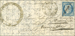 Etoile 37 / N° 37 Càd PARIS / BT MALESHERBES 1 NOV. 70 Sur Lettre Pour Dives Réexpédiée à Trouville, Au Verso Càd D'arri - Krieg 1870
