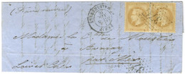 Etoile 37 / N° 28 Paire Càd PARIS / BT MALESHERBES 8 NOV. 70 Sur Lettre Pour Mer (Loir Et Cher) Sans Càd D'arrivée. LE D - Krieg 1870