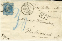 Etoile / N° 29 Càd PARIS (60) 9 OCT. 70 + P.P. Sur Lettre Pour Nubécourt (Meuse) Sans Càd D'arrivée (zone Occupée). Au R - Krieg 1870