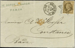 Etoile 1 / N° 30 Càd PARIS / PL. DE LA BOURSE 28 NOV. 70 Sur Lettre Pour Constance (Bade), Au Verso Càd D'arrivée 7 DEC. - Krieg 1870