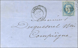 Lettre Avec Texte Daté De Paris Le 6 Mai 1871 Pour Compiègne Acheminée Par Un Passeur Privé Et Remise Au Bureau De Corbe - Krieg 1870