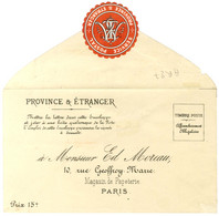 Enveloppe Neuve De L'Agence Moreau Avec étiquette Au Verso. - TB. - Oorlog 1870