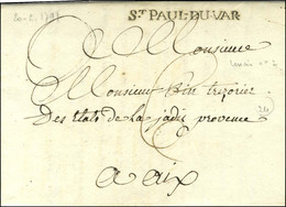 ST PAUL-DU-VAR (L N° 2) Sur Lettre Pour Aix. 1791. - SUP. - R. - Autres & Non Classés