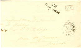 Cursive 78 / Bargemon + P.P. Rouge Càd T 12 DRAGUIGNAN (78) Sur Imprimé Complet Pour St James. 1838. - TB / SUP. - R. - Autres & Non Classés