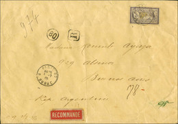 Càd / N° 122 (infime Froissure) Sur Lettre Recommandée Pour Buenos Aires. 1909. - TB. - R. - Sammlungen