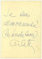 ARLETTY Arlette Léonie Bathiat, Dite (1898-1992), Actrice. - Otros & Sin Clasificación
