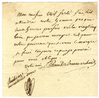 BEAUMARCHAIS Pierre Augustin Caron De (1732-1799), écrivain Et Homme D'affaires. - Autogramme & Autographen