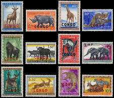 400/411** - Faune Du Congo, Animaux Protégés / Congo-fauna, Beschermde Dieren / Fauna Des Kongo, Geschützte Tiere - RDC - Gorilas