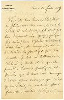 SIMON Jules, Jules François Simon Suisse, Dit (1814-1896), Philosophe Et Homme D'état. - Autogramme & Autographen