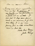 VERNE Jules (1828-1905), écrivain. - Autogramme & Autographen