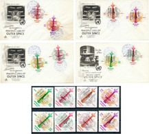 Haiti 1963 Internationale Exposition 4x FDC Overp. Perf. + Stamps Overp. Perf. - Oceanía