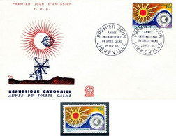 Gabon, Gabun 1965 Soleil Calme FDC + Stamp Perf. - Africa