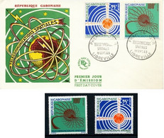 Gabon, Gabun 1963 Telecommunication FDC + Stamps Perf. - Afrique