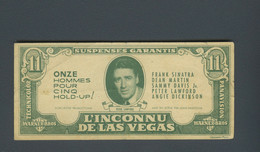 Billet Dollar Fictif - Publicité Pour Cinéma Warner Bros (Frank Sinatra, Dean Martin, Sammy Davis...) - Fictifs & Spécimens