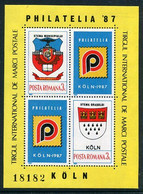 ROMANIA 1987 PHILATELIA '87 Exhibition Block MNH/**.  Michel Block 237 - Nuevos