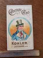 Chromo Pub Chocolat Kohler Suisse - Ohne Zuordnung