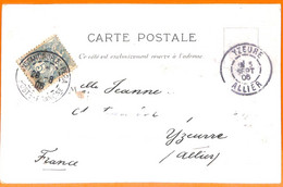 99926 - French Levant TURKEY - POSTAL HISTORY - AMBULANT Postmark On CARD 1906 - Lettres & Documents