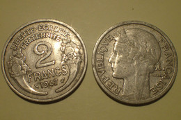 1947 - France - 2 FRANCS, Morlon, IVè République, Aluminium, KM 886 - 2 Francs