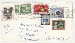 UN Multifranked Letter Cover Posted 1965 To Germany B220901 - Cartas & Documentos