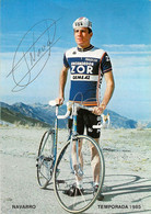 CARTE CYCLISME JOSE NAVARRO SIGNEE TEAM ZOR - GEMEAZ 1985 - Ciclismo