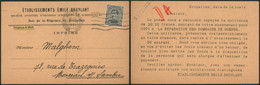 Albert I - N°183 Sur Imprimé (S.A. édition Juridiques & Scientifique) Obl Mécanique "Bruxelles" (1921) > Monceau-S-S - Correo Rural