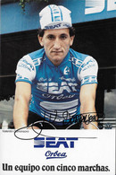 CARTE CYCLISME VALENTIN DORRONSORO TEAM SEAT - ORBEA 1985 - Ciclismo