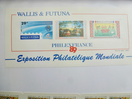 Wallis & Futuna BF 4 Philex France 89 - Hojas Y Bloques