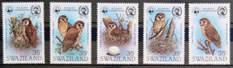 OISEAUX - SWAZILAND                N° 399/403                     NEUF** - Hiboux & Chouettes