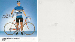 CARTE CYCLISME CELESTINO PRIETO TEAM REYNOLDS 1985, ( VOIR PARTIE ARRIERE ) - Ciclismo