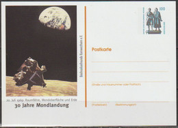 Bund Privatganzsachen Nr. PP 156 B2/015 30 Jahre Mondlandung ( PK 385 )günstige Versandkosten - Private Postcards - Mint