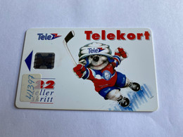 18:060 - Norway Chip 006b 41397 Icehockey ( Sticker On Card ) - Norvège