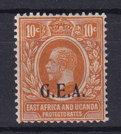Tanganyika: 1922   KGV 'G.E.A.' OVPT    SG73     10c     MH - Tanganyika (...-1932)